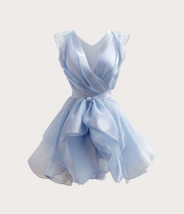 Blue breeze wrap dress