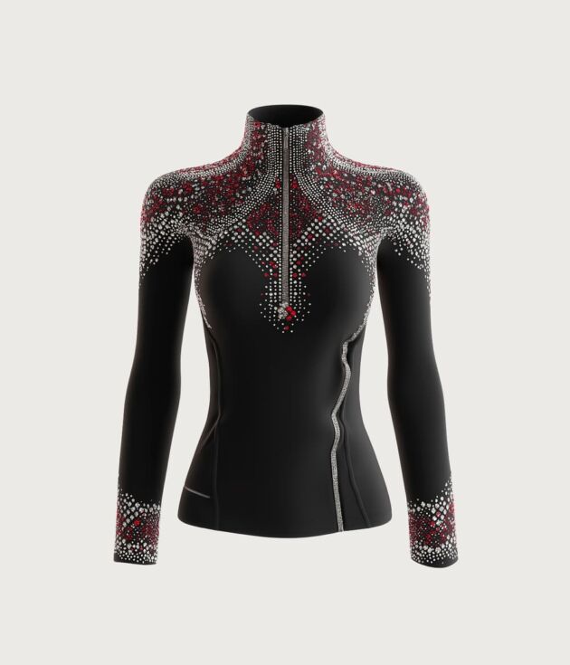 Black crystal performance top