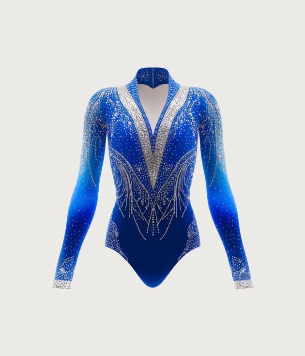 Sapphire frost competition leotard